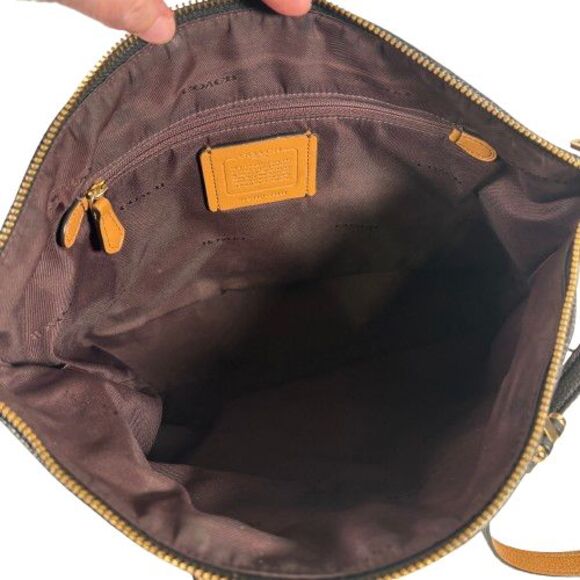 COACH Legacy Jacguard PRAIRIE SATCHEL TOTE 29848 Leather Black Crossbody Purse - Picture 9 of 16